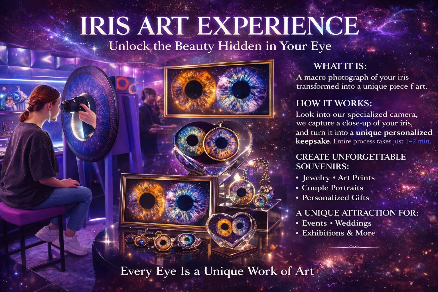 Cosmic iris art display